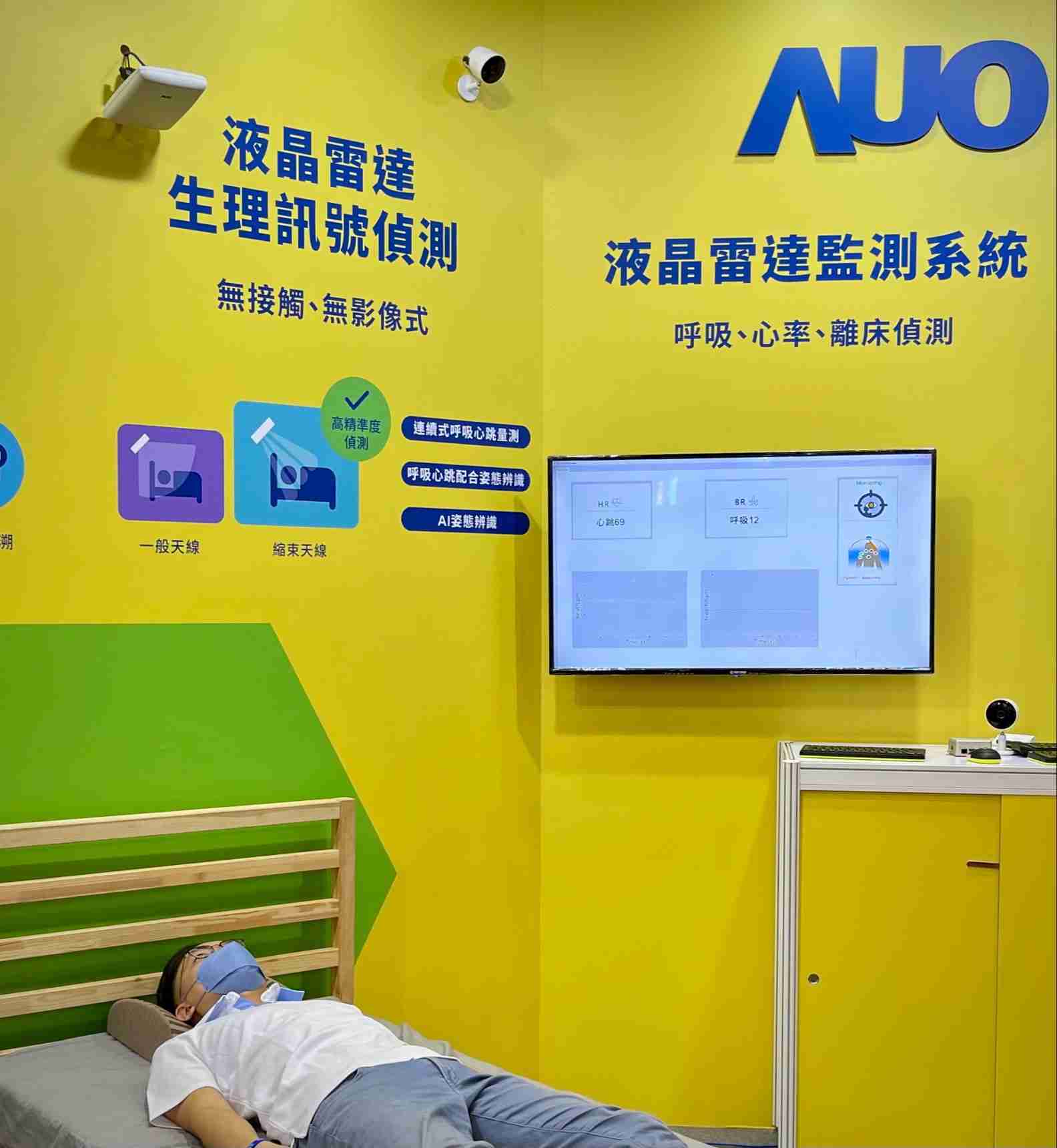 欧陆注册颐康「无接触生理监测雷达」，，，，免除传统线路与贴片束缚，，精准侦测呼吸、、、心跳等重要生理讯号